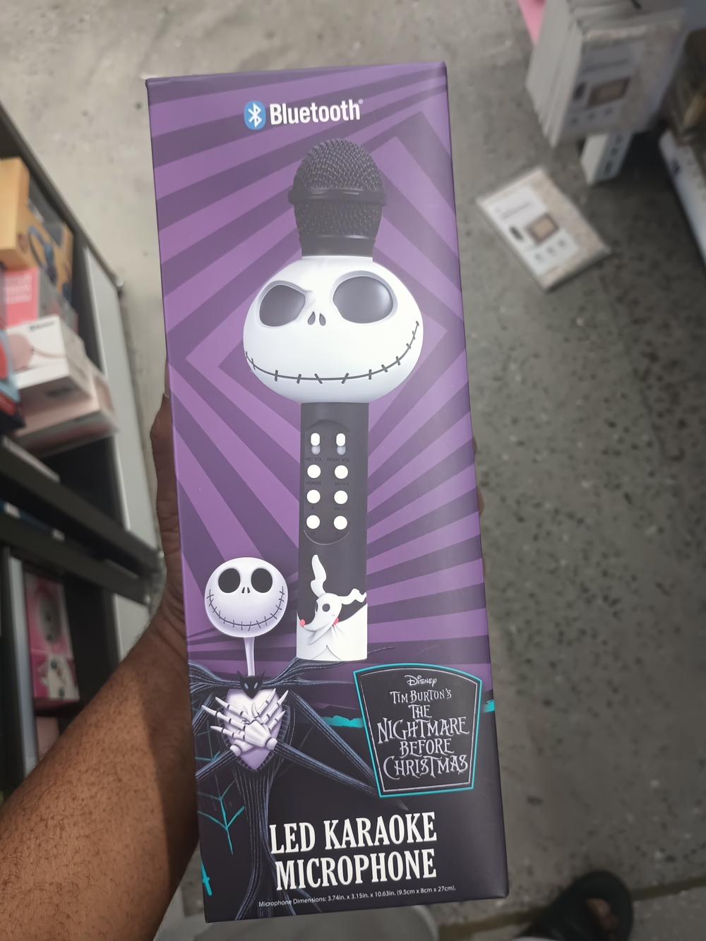 The Nightmare Before Christmas Jack LED Karaoke Microphone - Purple/Black